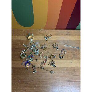 Vintage Y2K Barbie 90s Queen princess silver gold crowns necklaces bracelet